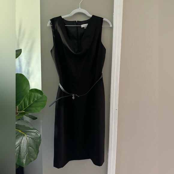Calvin Klein Black Dress with belt - Picture 3 of 11